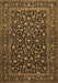 Machine Washable Persian Brown Traditional Rug, wshtr507brn