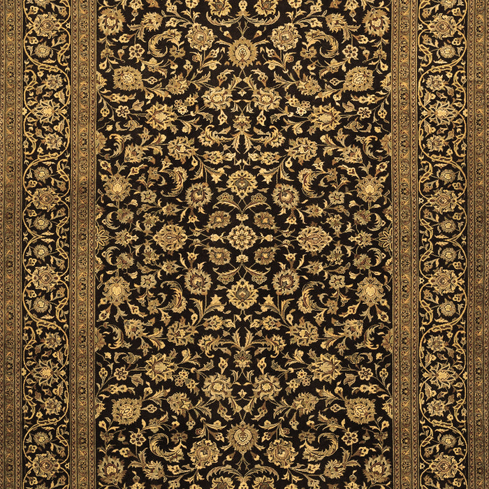 Machine Washable Persian Brown Traditional Rug, wshtr507brn