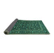 Sideview of Persian Turquoise Traditional Rug, tr507turq