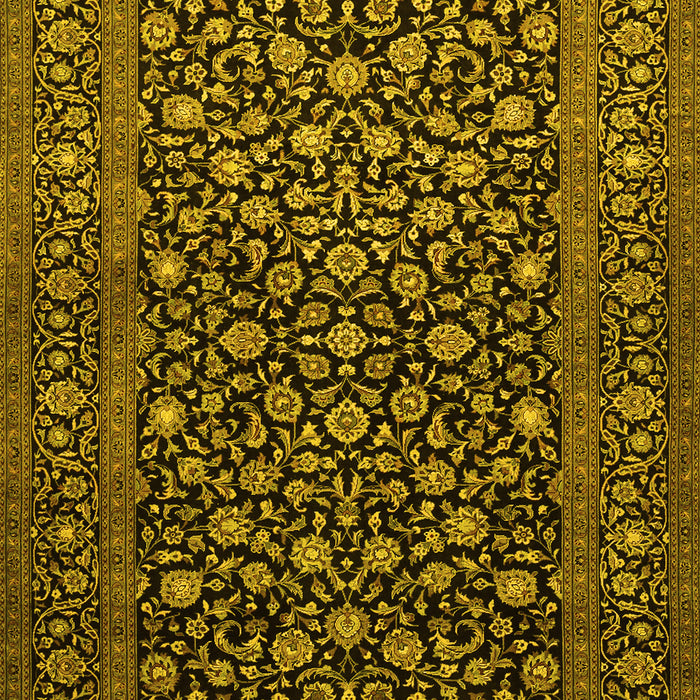Machine Washable Persian Yellow Traditional Rug, wshtr507yw