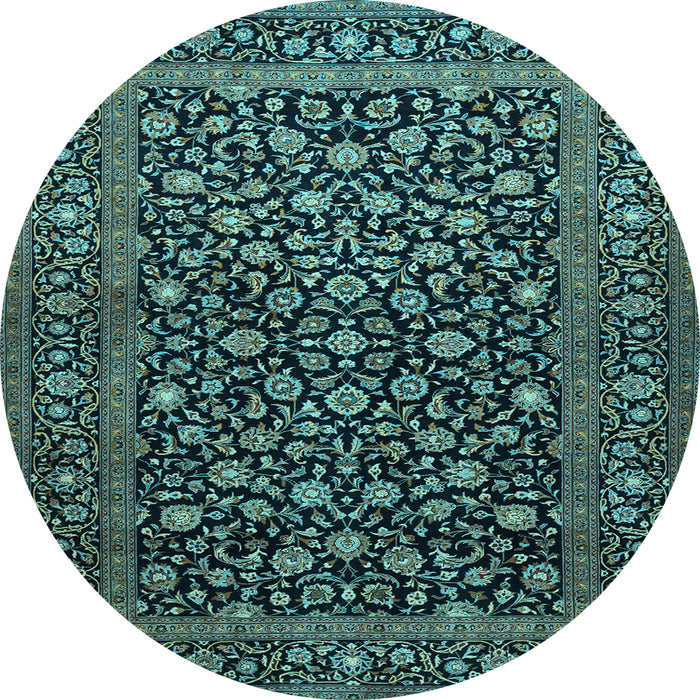 Round Persian Light Blue Traditional Rug, tr507lblu