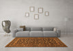 Machine Washable Persian Orange Traditional Area Rugs in a Living Room, wshtr507org