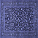 Square Persian Blue Traditional Rug, tr507blu