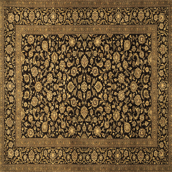 Square Machine Washable Persian Brown Traditional Rug, wshtr507brn