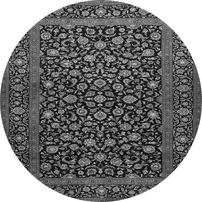 Machine Washable Persian Gray Traditional Rug, wshtr507gry