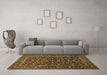 Machine Washable Persian Brown Traditional Rug in a Living Room,, wshtr507brn