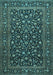 Machine Washable Persian Light Blue Traditional Rug, wshtr507lblu