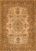 Serging Thickness of Machine Washable Medallion Orange Traditional Area Rugs, wshtr508org