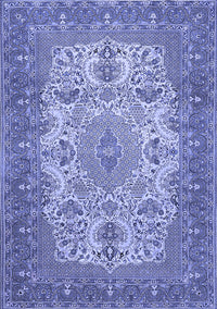 Medallion Blue Traditional Rug, tr508blu