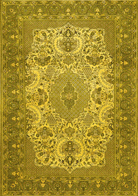 Medallion Yellow Traditional Rug, tr508yw