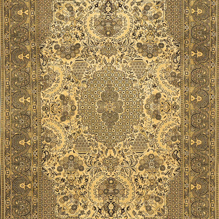 Medallion Brown Traditional Rug, tr508brn