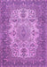 Machine Washable Medallion Purple Traditional Area Rugs, wshtr508pur