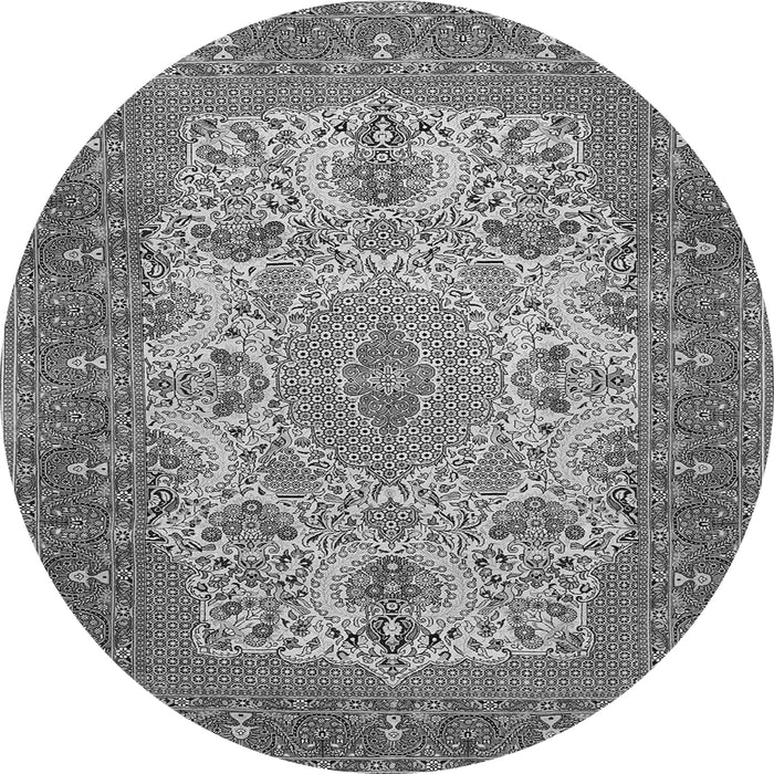 Square Medallion Gray Traditional Rug, tr508gry