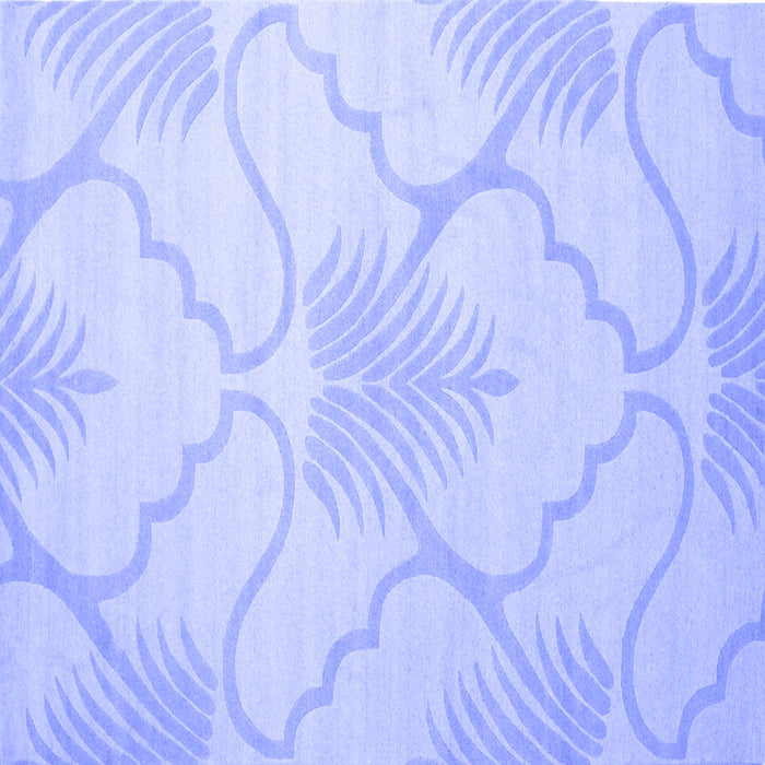 Square Machine Washable Persian Blue Traditional Rug, wshtr509blu