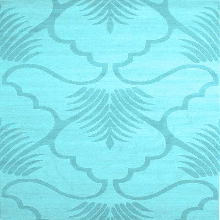 Square Machine Washable Persian Light Blue Traditional Rug, wshtr509lblu