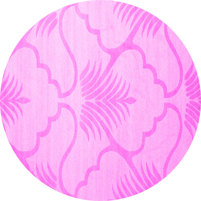 Round Persian Pink Traditional Rug, tr509pnk