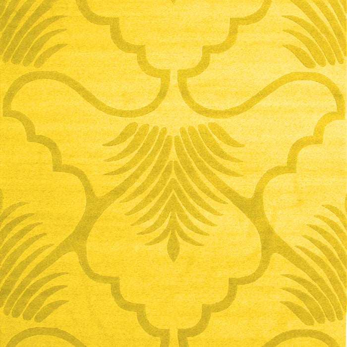 Machine Washable Persian Yellow Traditional Rug, wshtr509yw