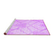 Sideview of Machine Washable Persian Purple Traditional Area Rugs, wshtr509pur