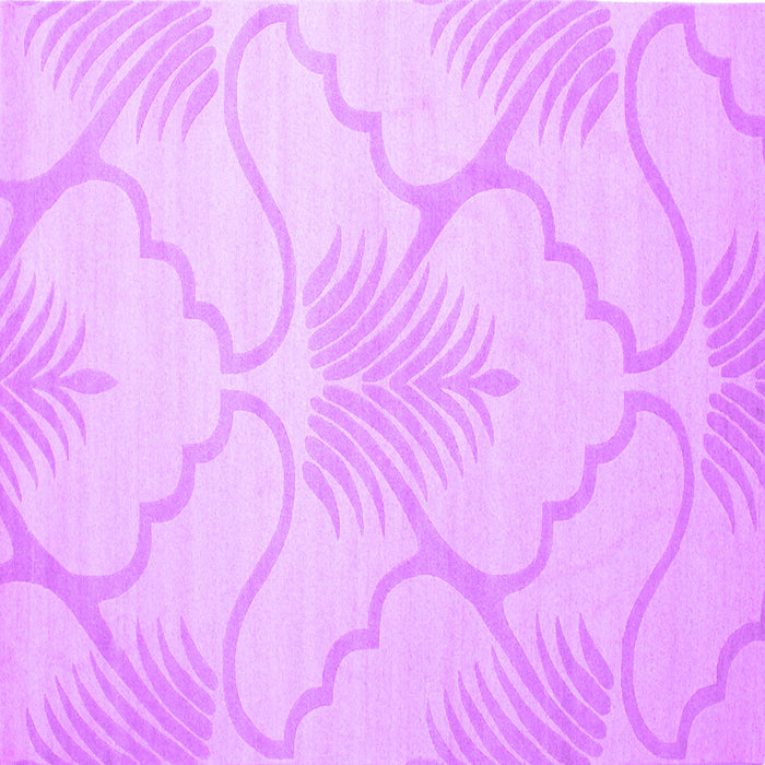 Square Machine Washable Persian Purple Traditional Area Rugs, wshtr509pur