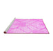 Sideview of Machine Washable Persian Pink Traditional Rug, wshtr509pnk