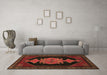 Machine Washable Persian Brown Traditional Rug in a Living Room,, wshtr50brn