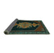 Sideview of Persian Turquoise Traditional Rug, tr50turq