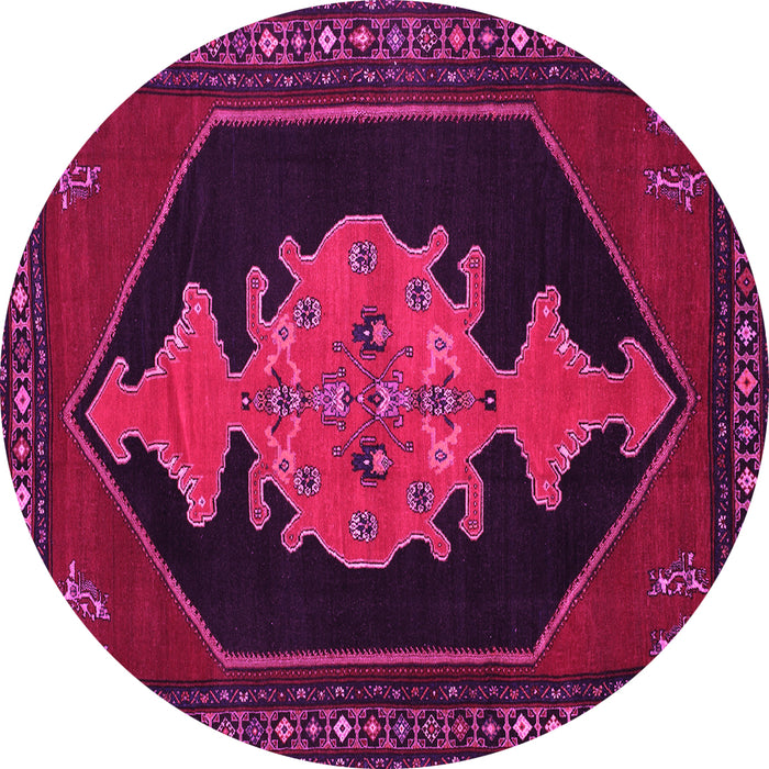 Round Persian Pink Traditional Rug, tr50pnk