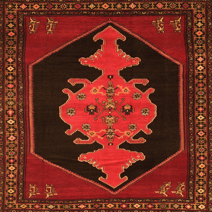 Serging Thickness of Persian Orange Traditional Rug, tr50org