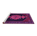 Sideview of Machine Washable Persian Purple Traditional Area Rugs, wshtr50pur