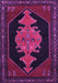 Machine Washable Persian Purple Traditional Area Rugs, wshtr50pur