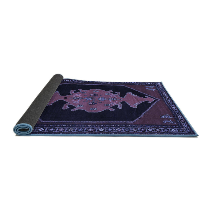 Sideview of Persian Blue Traditional Rug, tr50blu