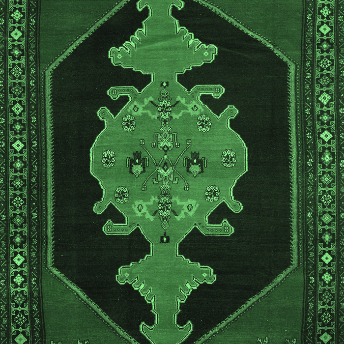 Machine Washable Persian Emerald Green Traditional Area Rugs, wshtr50emgrn