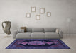 Machine Washable Persian Blue Traditional Rug in a Living Room, wshtr50blu