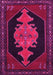 Machine Washable Persian Pink Traditional Rug, wshtr50pnk