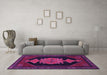 Machine Washable Persian Purple Traditional Area Rugs in a Living Room, wshtr50pur