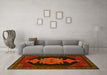 Machine Washable Persian Yellow Traditional Rug in a Living Room, wshtr50yw