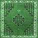 Square Persian Emerald Green Traditional Rug, tr510emgrn