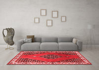 Machine Washable Persian Red Traditional Rug, wshtr510red