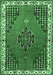 Machine Washable Persian Emerald Green Traditional Area Rugs, wshtr510emgrn