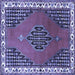 Square Persian Blue Traditional Rug, tr510blu