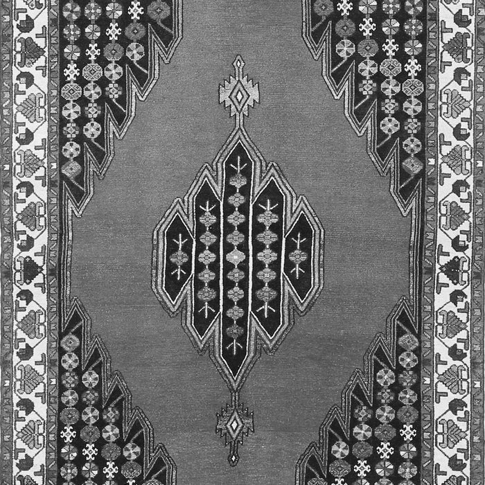 Serging Thickness of Machine Washable Persian Gray Traditional Rug, wshtr510gry