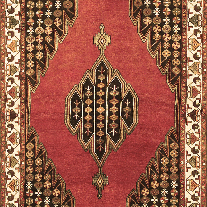 Machine Washable Persian Brown Traditional Rug, wshtr510brn