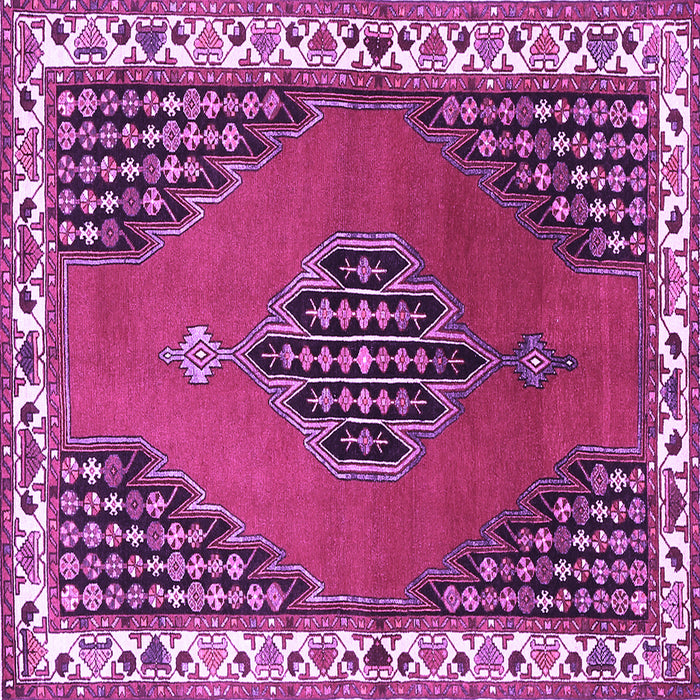 Square Persian Purple Traditional Rug, tr510pur