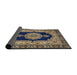 Sideview of Traditional Black Medallion Rug, tr511