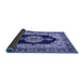 Sideview of Medallion Blue Traditional Rug, tr511blu