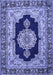 Medallion Blue Traditional Rug, tr511blu