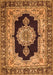 Serging Thickness of Machine Washable Medallion Orange Traditional Area Rugs, wshtr511org