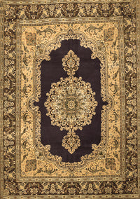 Medallion Brown Traditional Rug, tr511brn