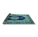 Sideview of Medallion Light Blue Traditional Rug, tr511lblu