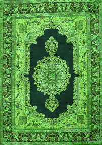 Medallion Green Traditional Rug, tr511grn